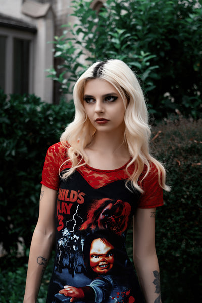 Chucky Red Lace Dress