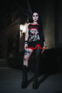 Cannibal Corpse Slit Red Lace Dress