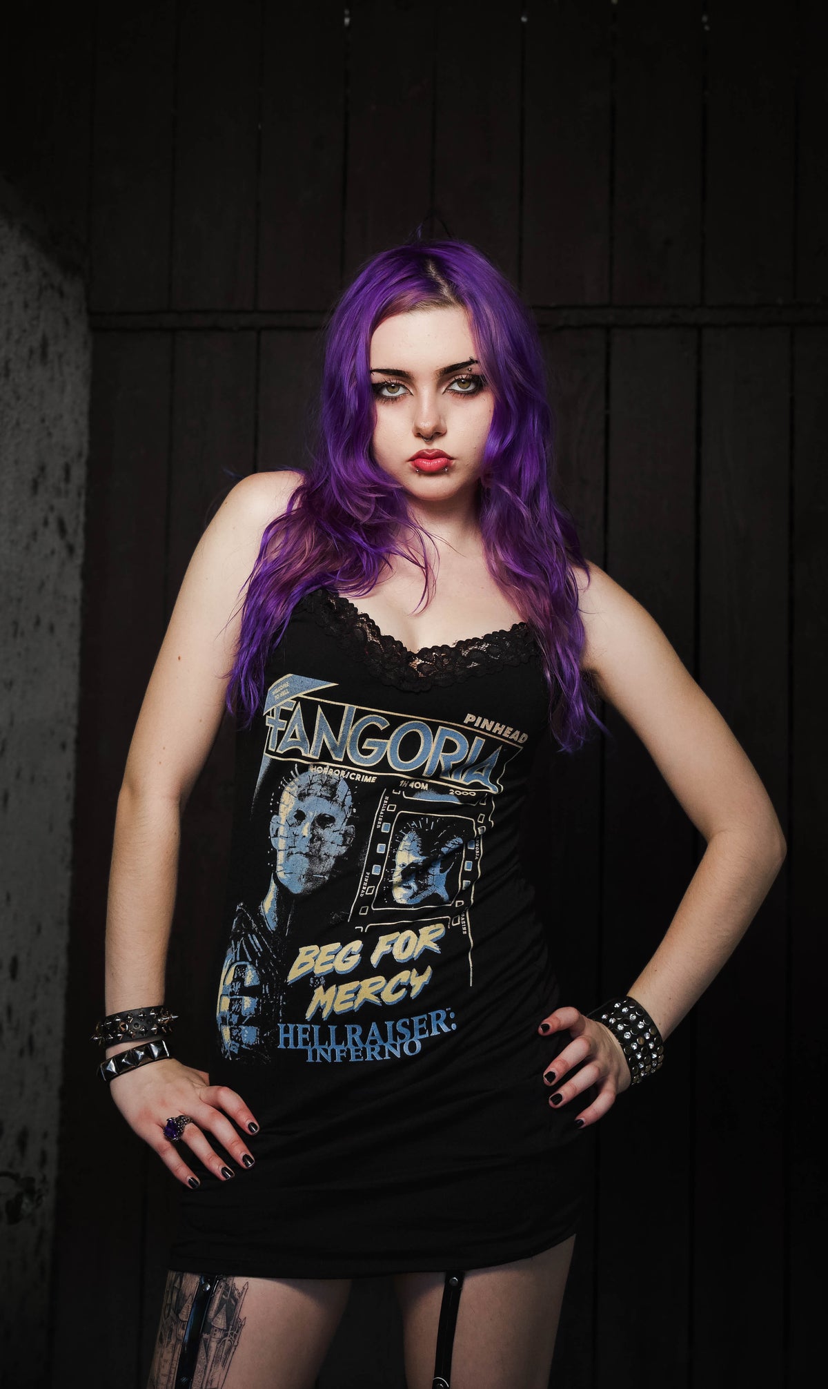 Hellraiser X Fangoria Magazine Cover Lace Strap Dress