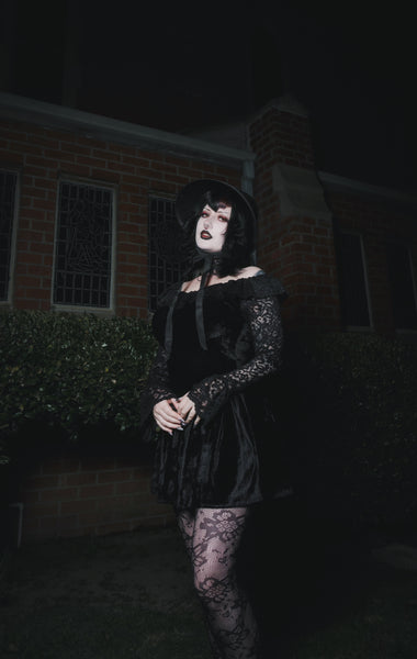 Black Widow Velvet Dress