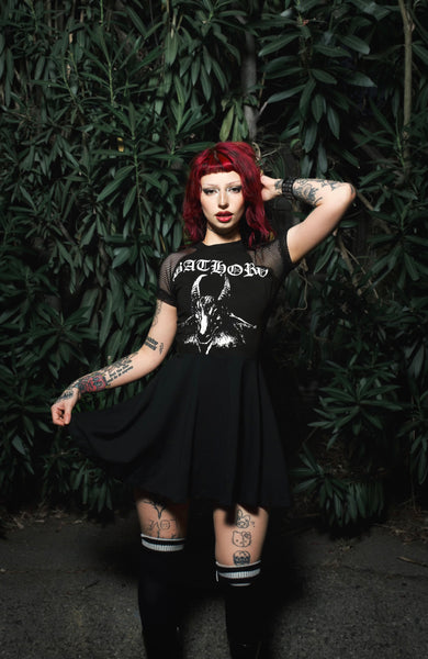 Bathory Fishnet Baby Doll Dress
