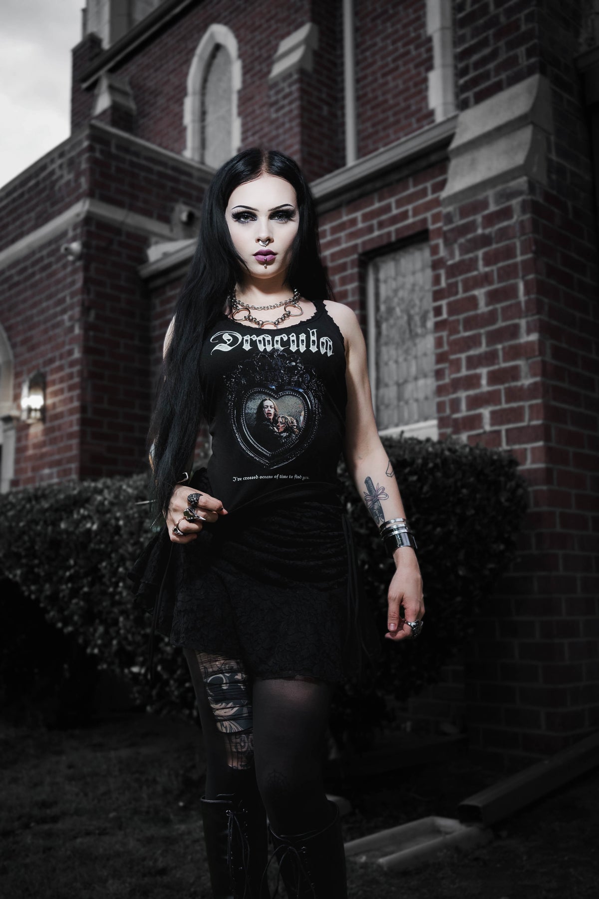 Oceans of Time Ribbed Lace Tank (Limited edition)