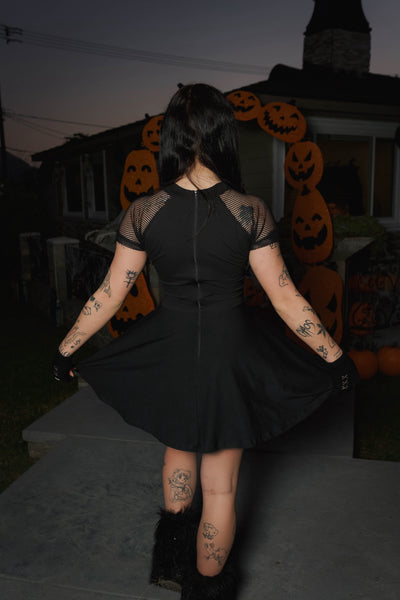 Tales from the Crypt Fishnet Baby Doll Dress