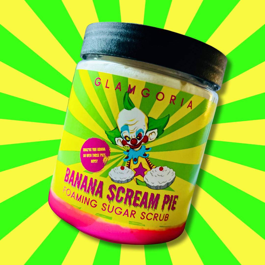 Killer Klowns Banana Scream Pie Foaming Sugar Scrub (Ships from Glamgoria)