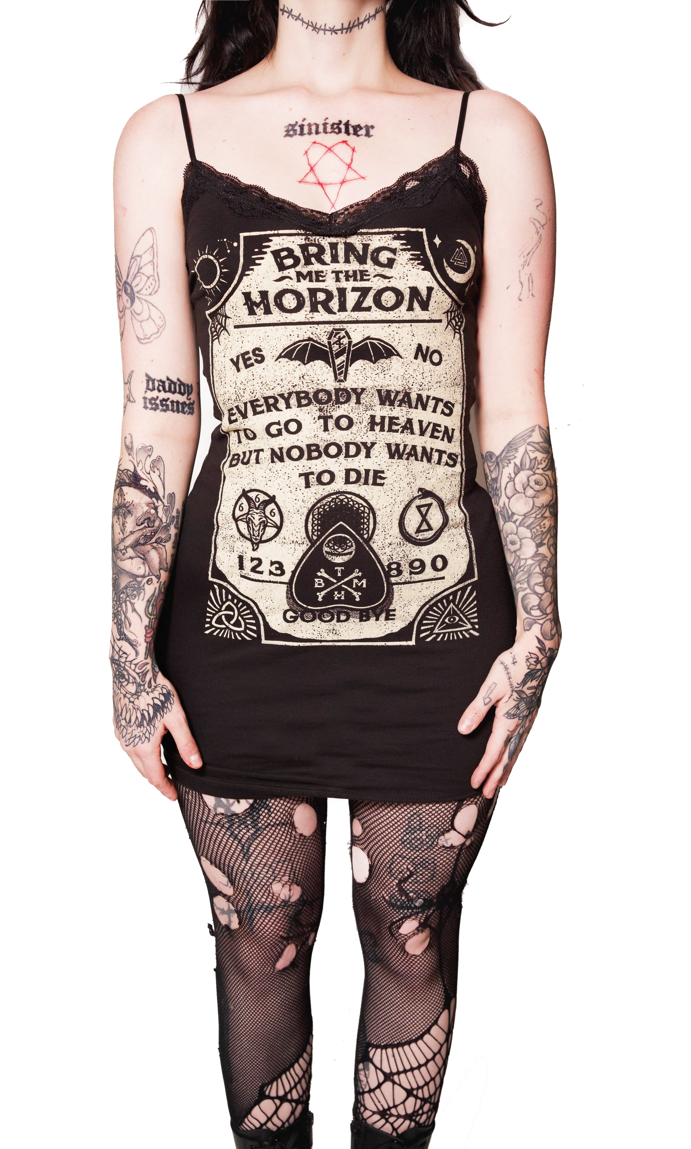 Bring Me the Horizon Lace Strap Dress