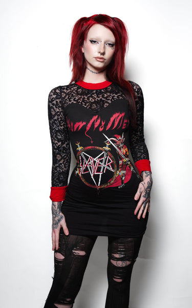 Slayer Long Sleeve Lace Dress