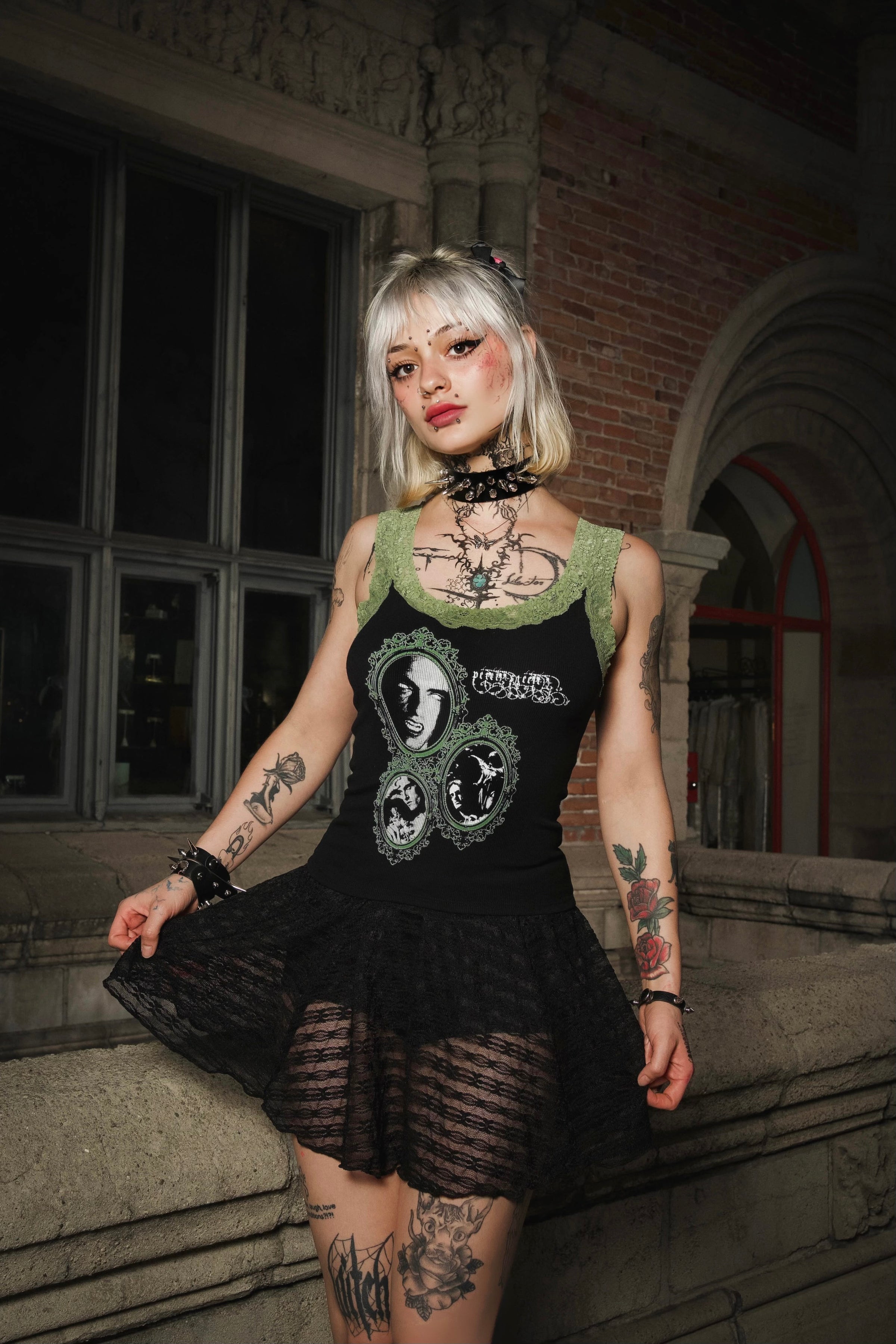 Lace Flare Skort