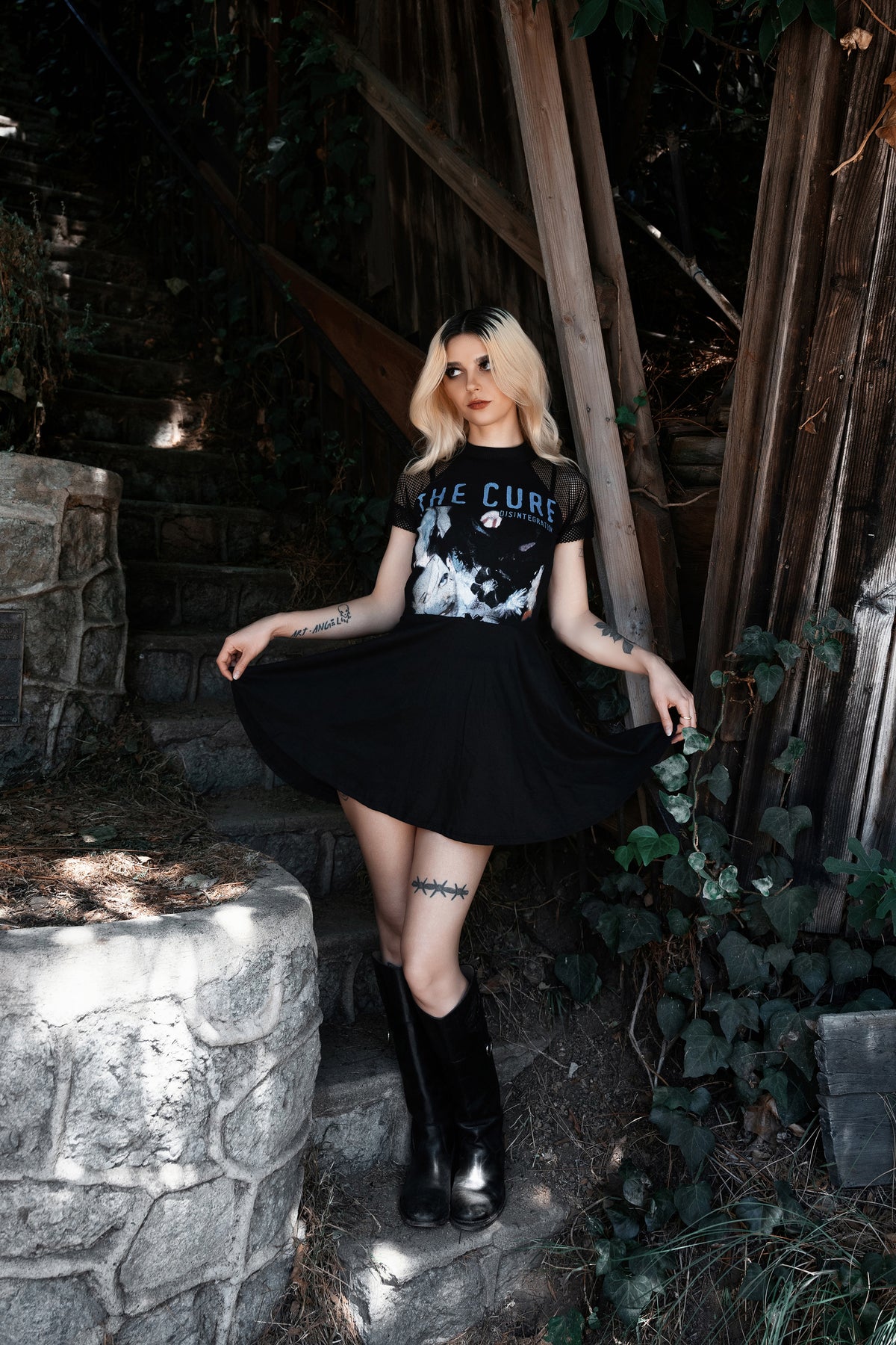 The Cure Fishnet Baby Doll Dress