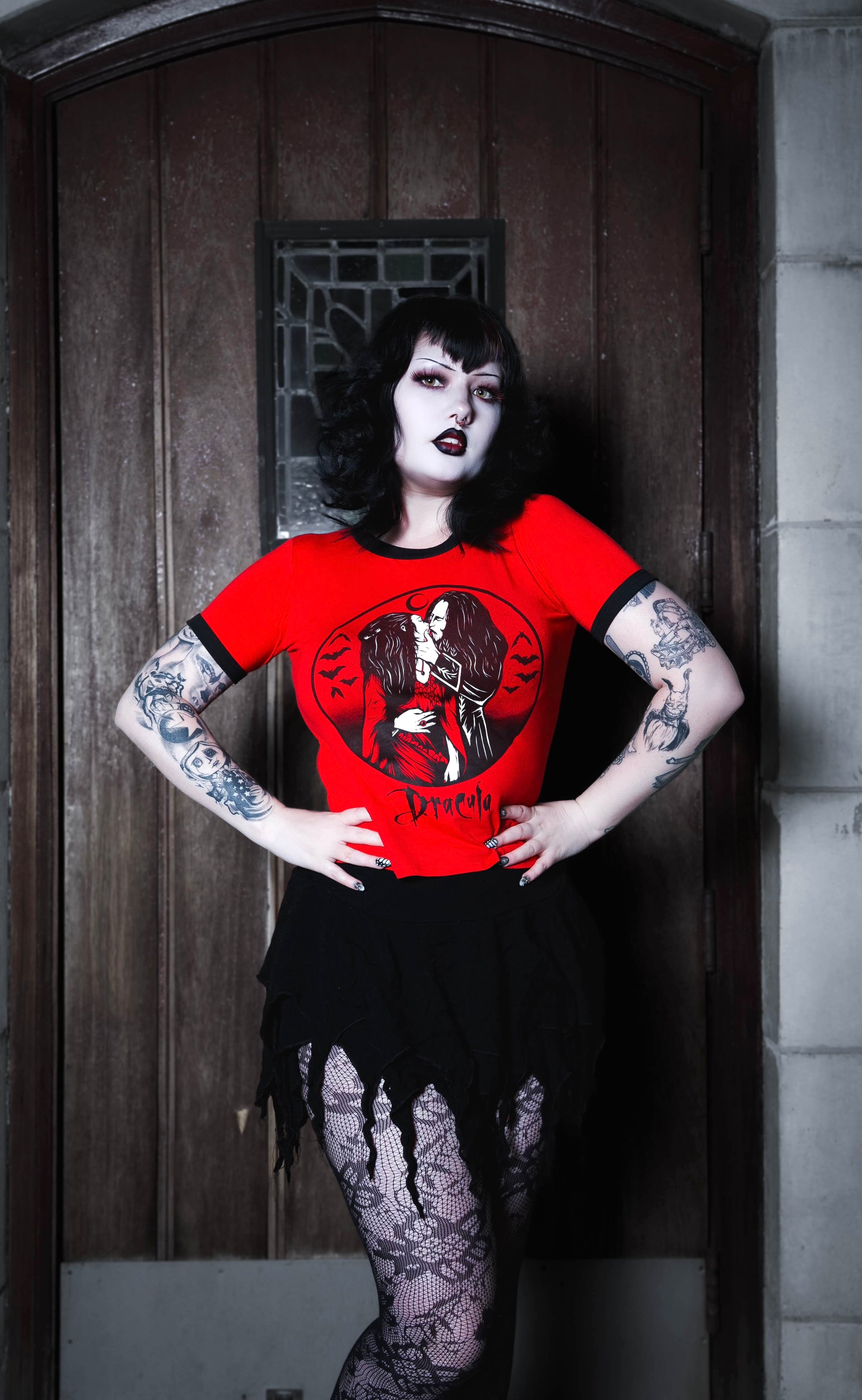 Dracula KISS Ringer Tee