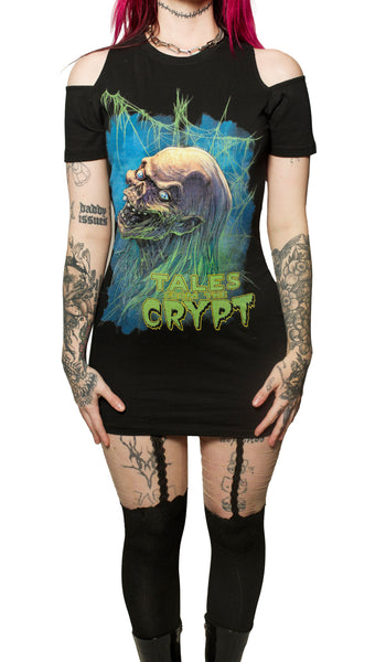 Tales from the Crypt Shoulder-Cut Dress