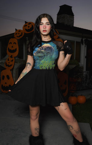 Tales from the Crypt Fishnet Baby Doll Dress