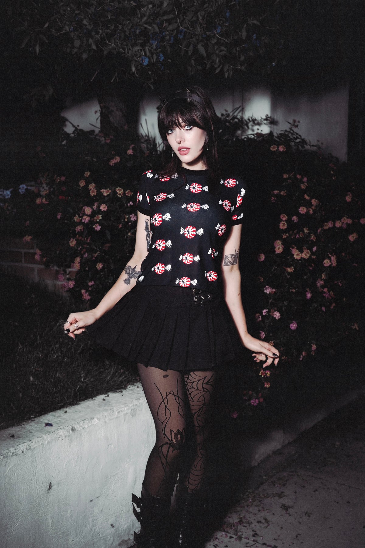 Eyecandy Print Ringer Tee