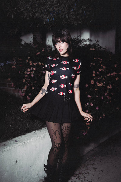 Eyecandy Print Ringer Tee