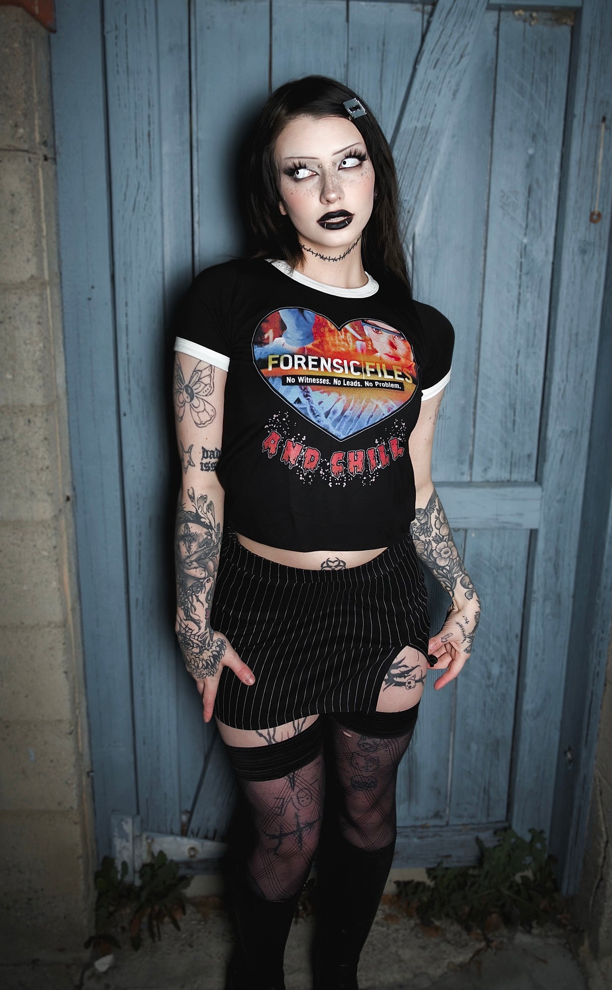 Forensic Files Ringer Tee (Black or white)