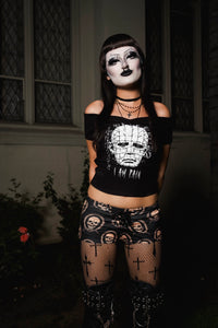 Skulls Lace Up Shorts