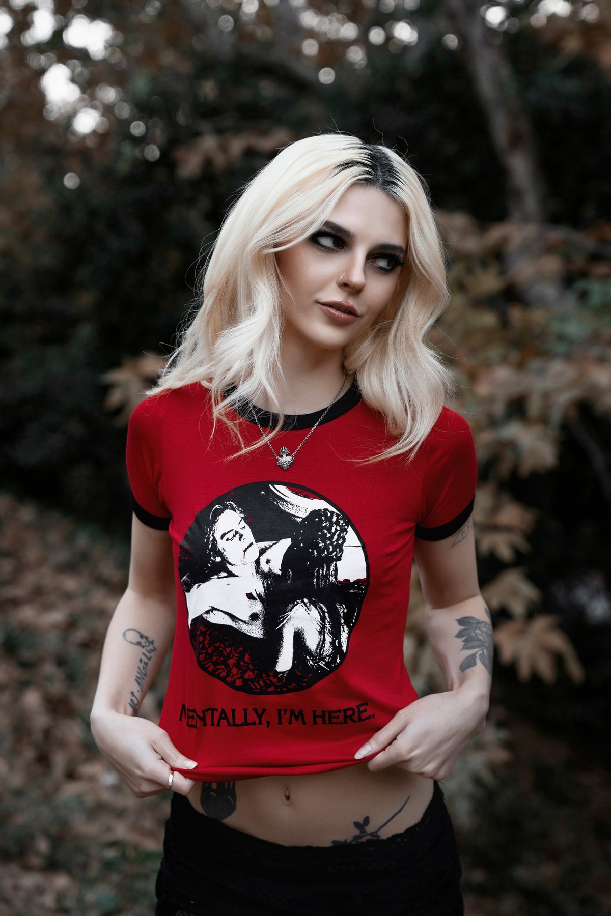 Queen of the Damned Ringer Tee (Red)