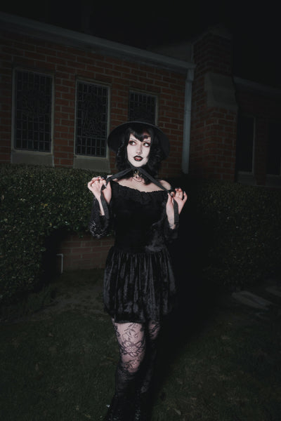Black Widow Velvet Dress