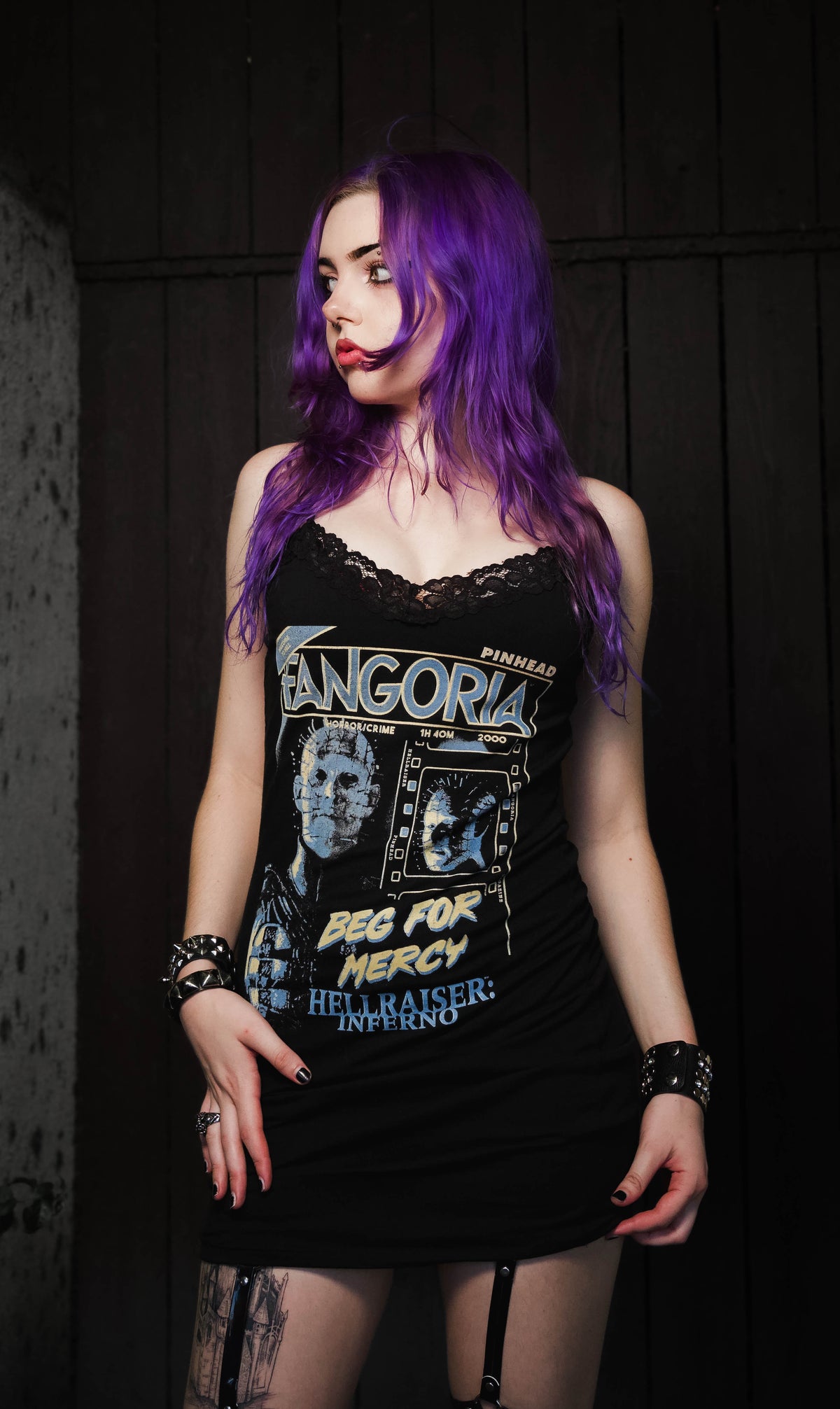 Hellraiser X Fangoria Magazine Cover Lace Strap Dress
