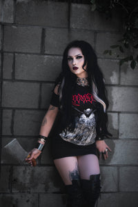 Sepultura Shoulder-Cut Dress