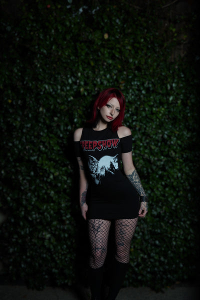 Creepshow Shoulder-Cut Dress