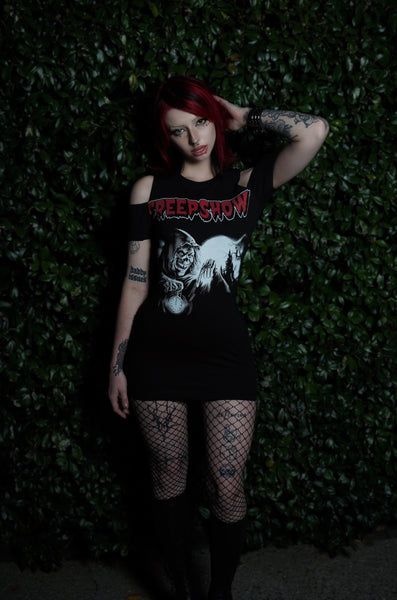 Creepshow Shoulder-Cut Dress