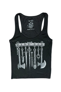Medieval Weapons Ribbed Tank Top