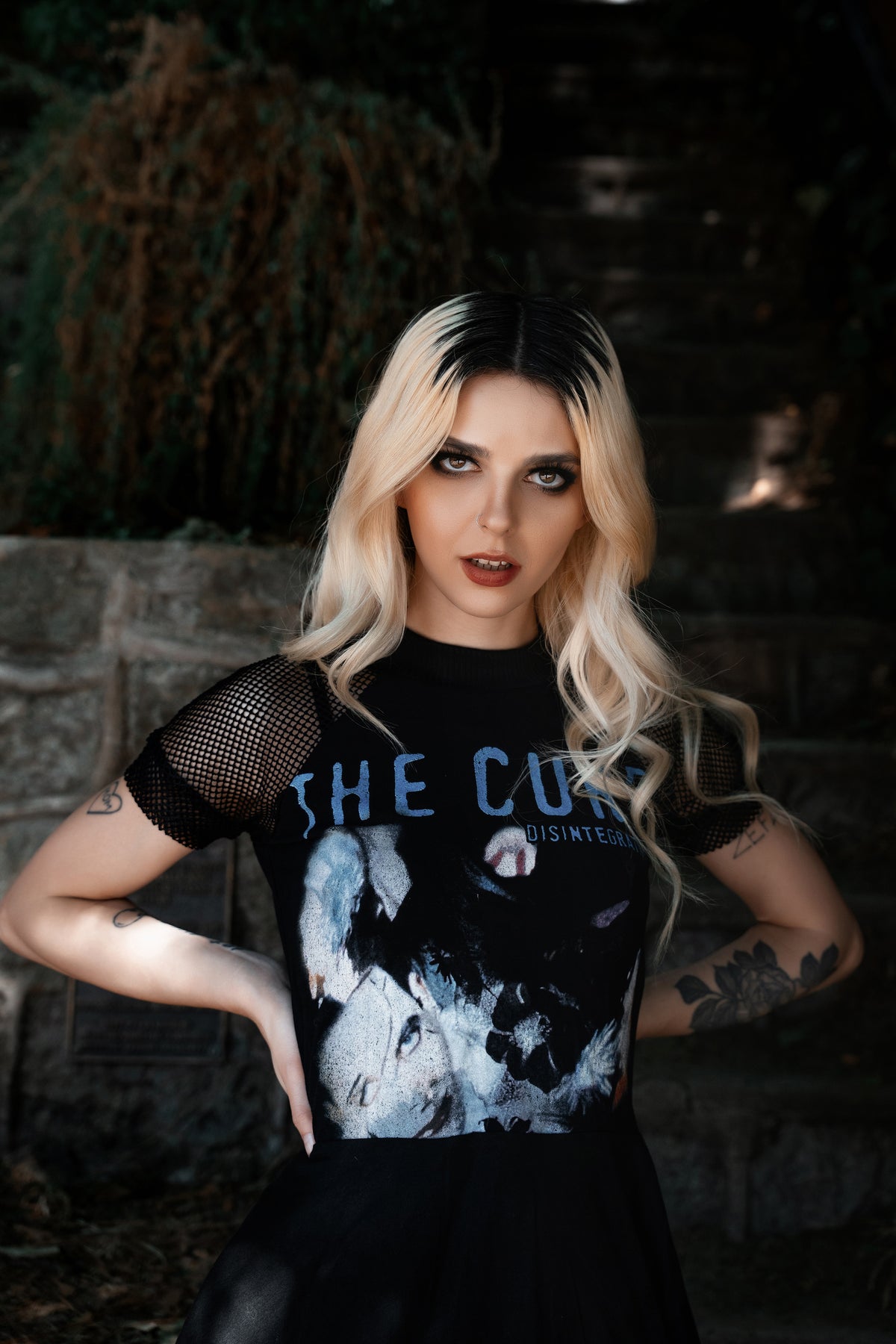 The Cure Fishnet Baby Doll Dress
