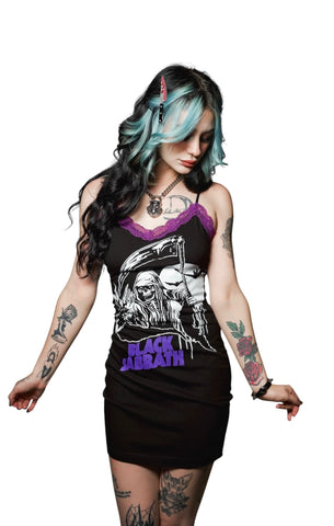 Black Sabbath Lace Strap Dress