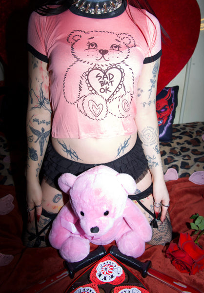 Sad Teddy Ringer Tee