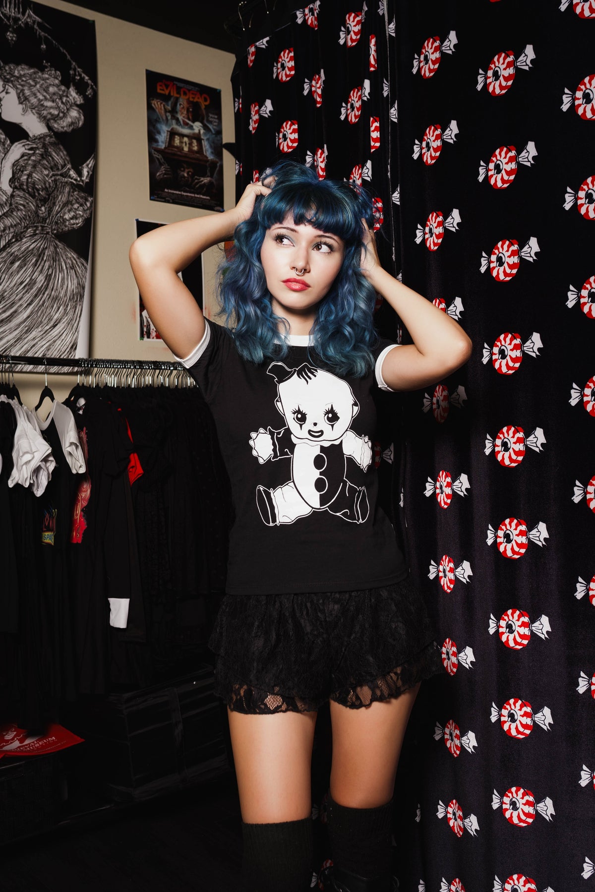 Art The Clown Kewpie Ringer Tee