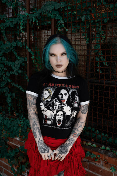Jennifer's Body Ringer Tee (Eat your soul)