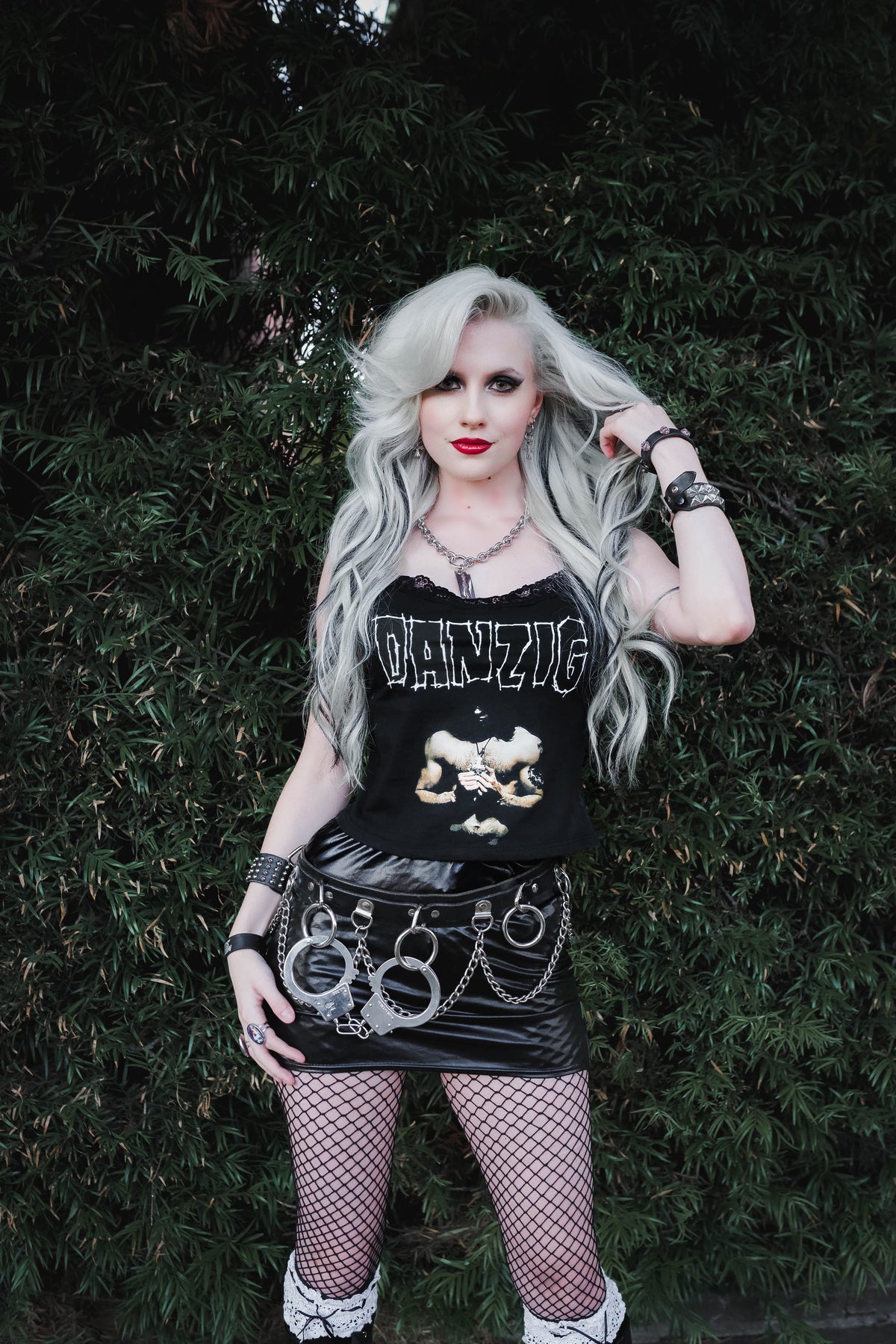 Danzig Cropped Lace Tank