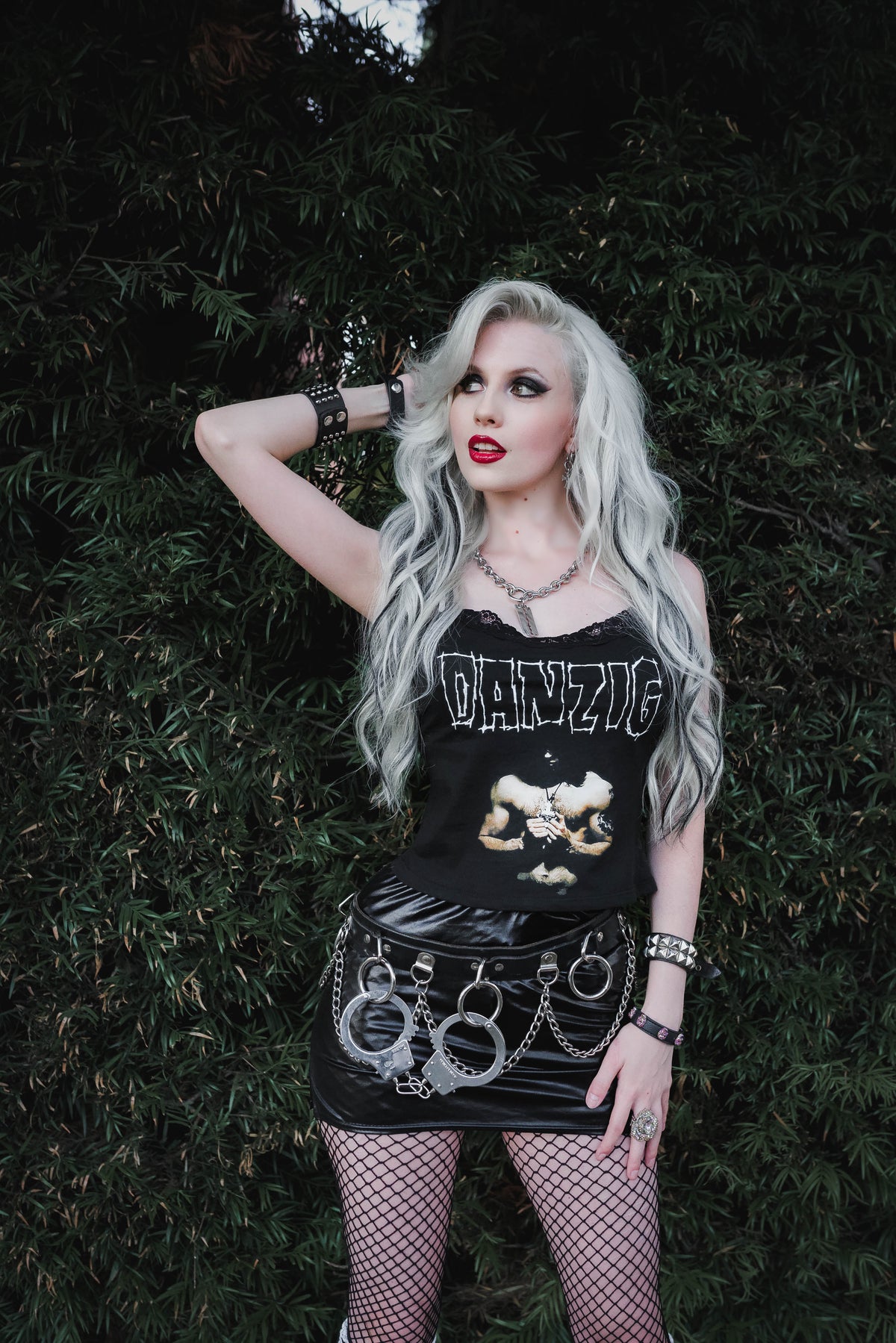 Danzig Cropped Lace Tank