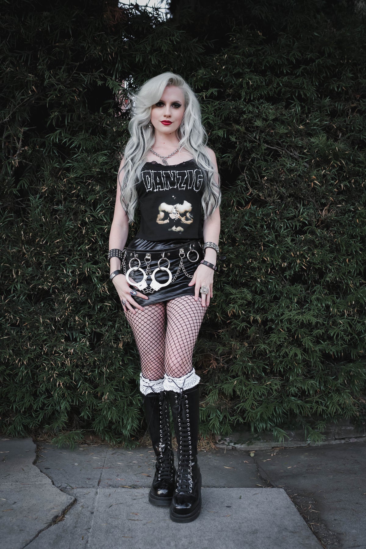 Danzig Cropped Lace Tank