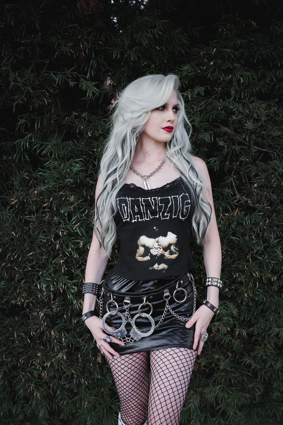 Danzig Cropped Lace Tank