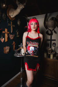 Killer Klowns Slit Red Lace Dress
