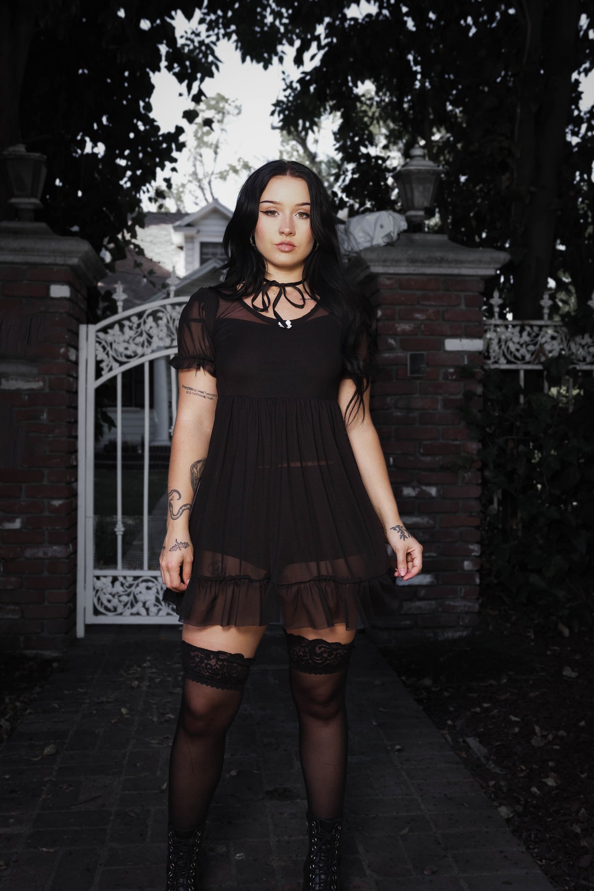 Midnight Mesh Babydoll Dress (PREORDER) – Vera's Eyecandy