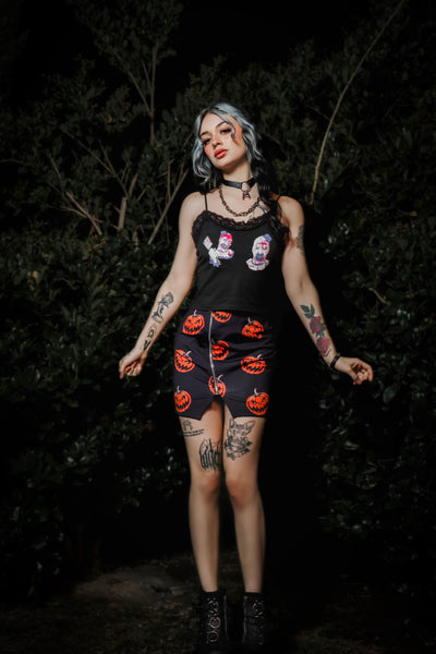 Art Cropped Lace Tank