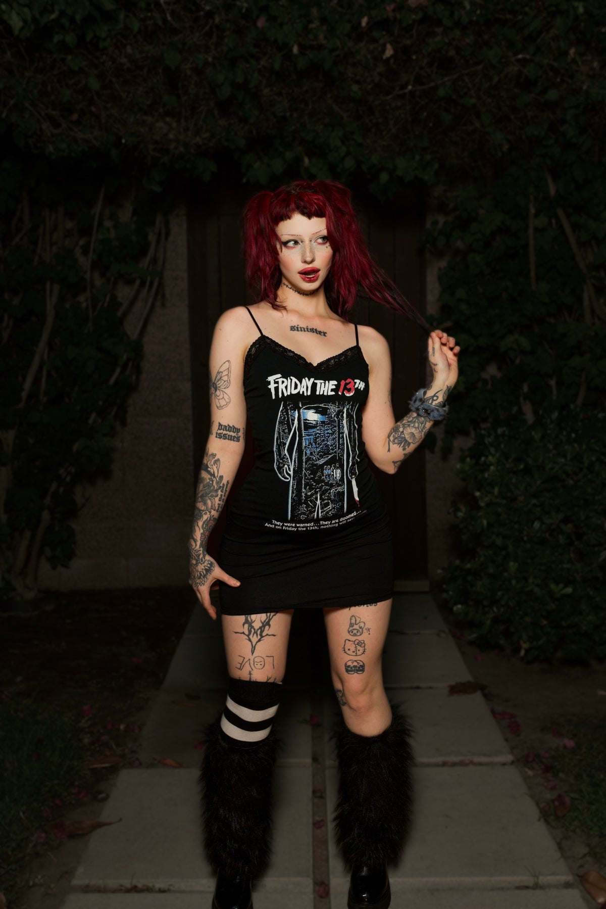 Friday The 13th Lace Strap Dress