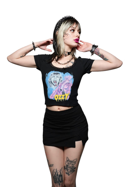 Ozzy Scoop Neck Lace Tee  (Limited edition)