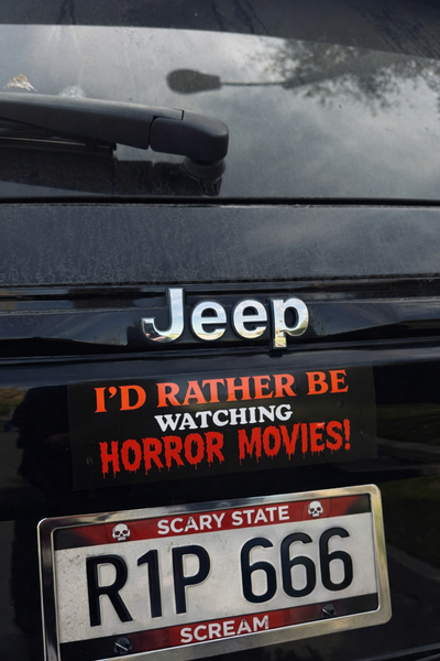 Horror movies bumper STICKER