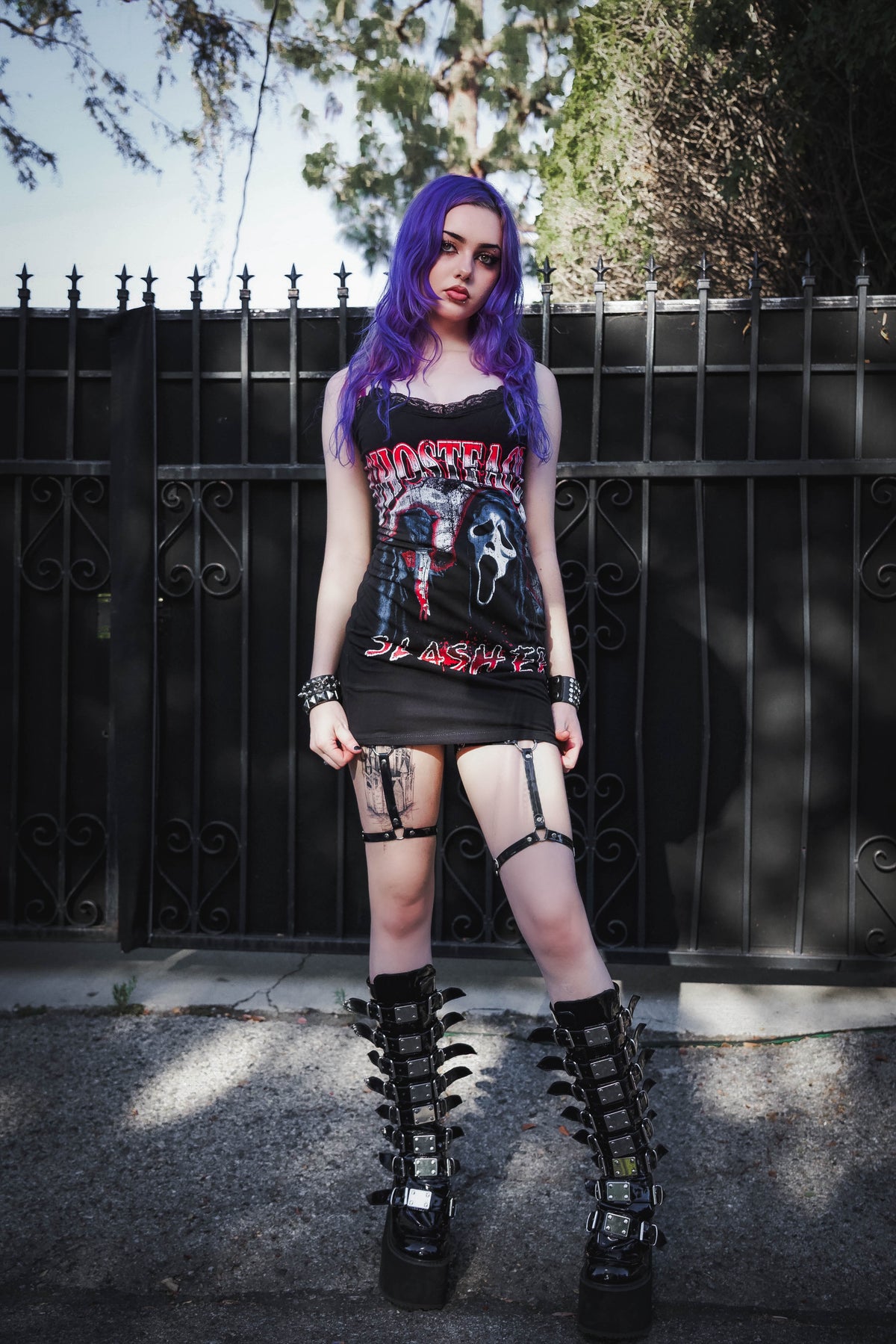 Ghostface Lace Strap Dress