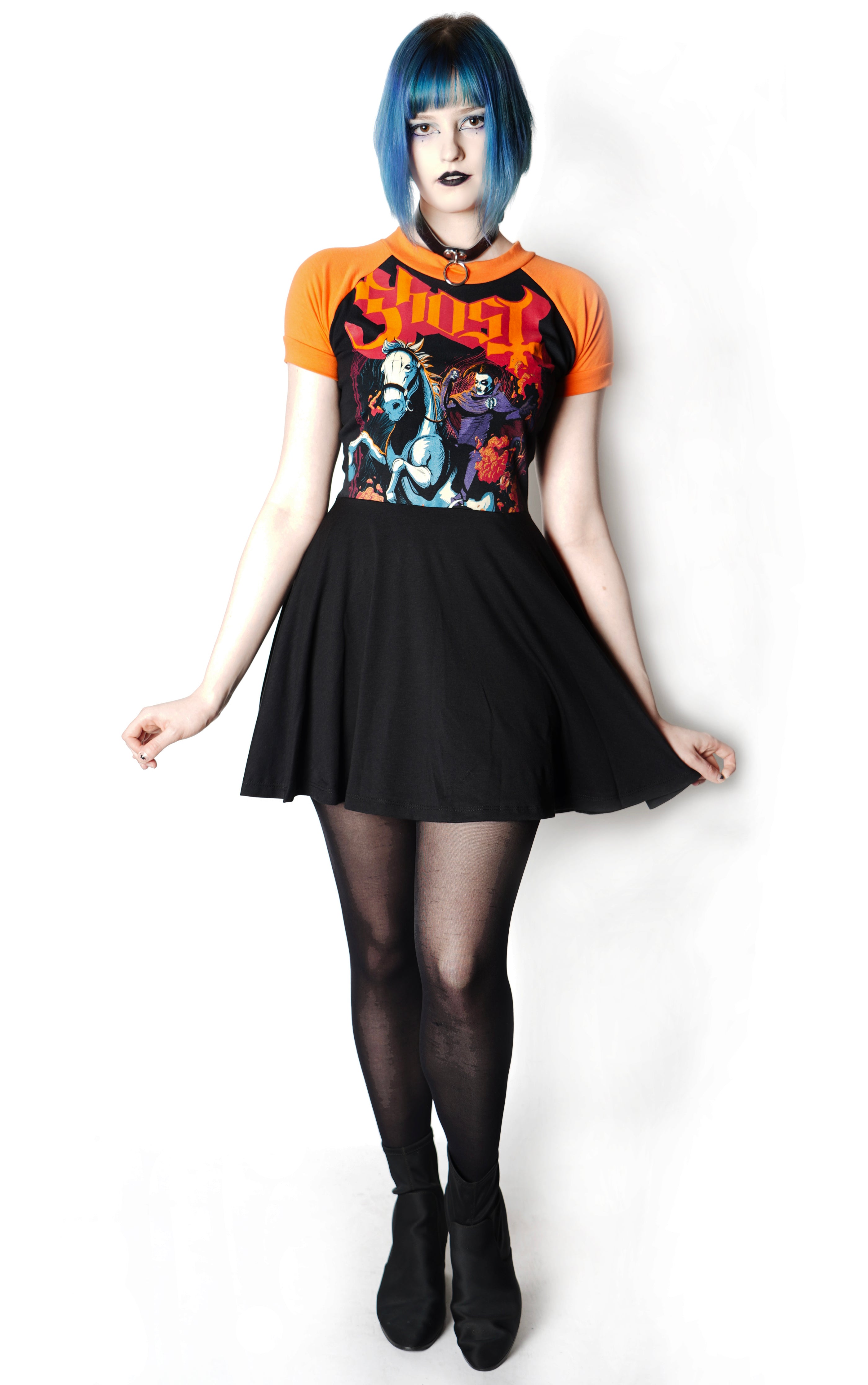 Ghost clearance orange dress