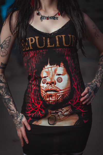 Sepultura Lace Strap Dress