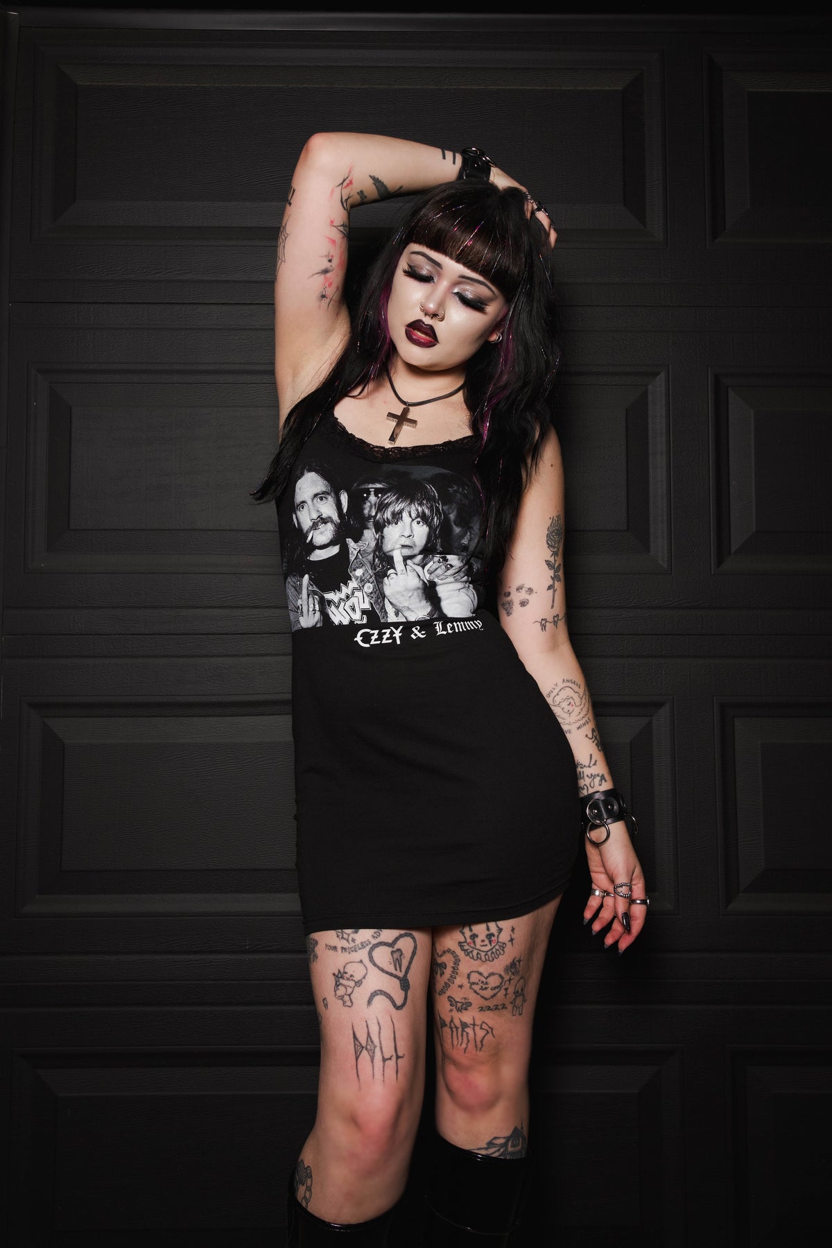 Ozzy and Lemmy Lace Strap Dress