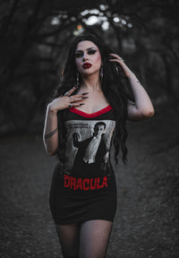 Dracula Red Lace Strap Dress