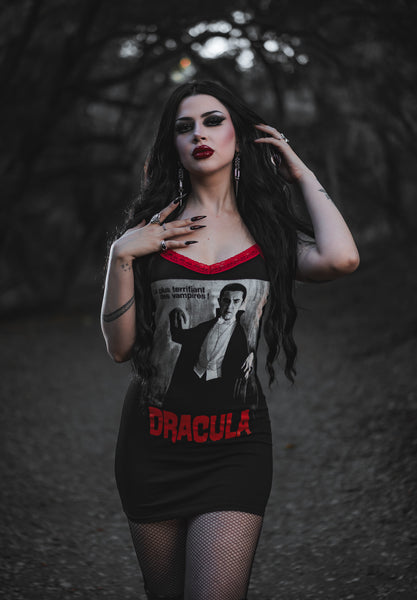 Dracula Red Lace Strap Dress
