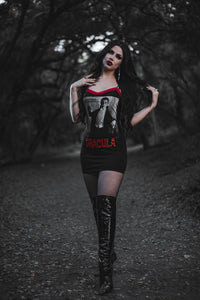 Dracula Red Lace Strap Dress
