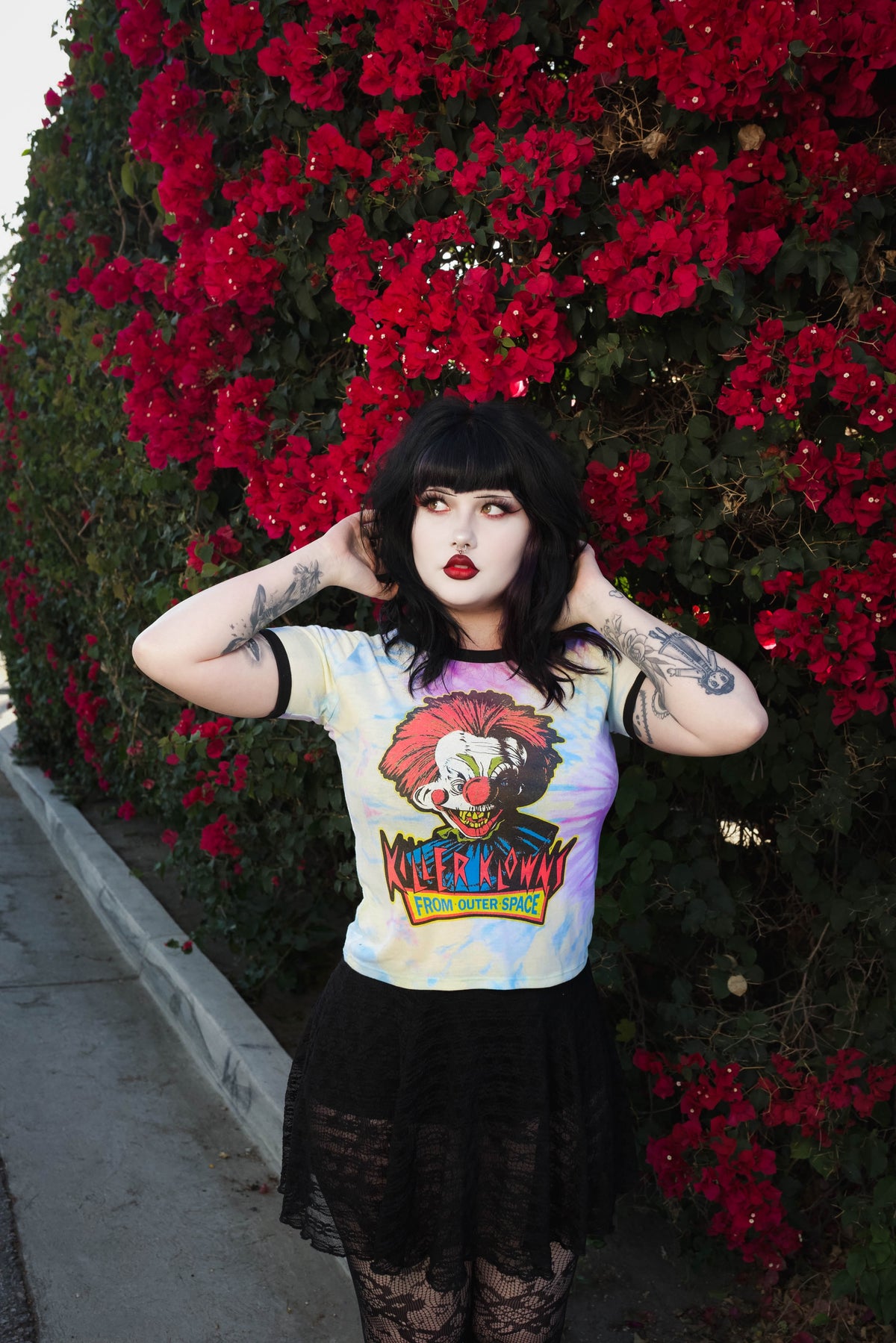 Killer Klowns from Outer Space Tie-Dye Ringer Tee