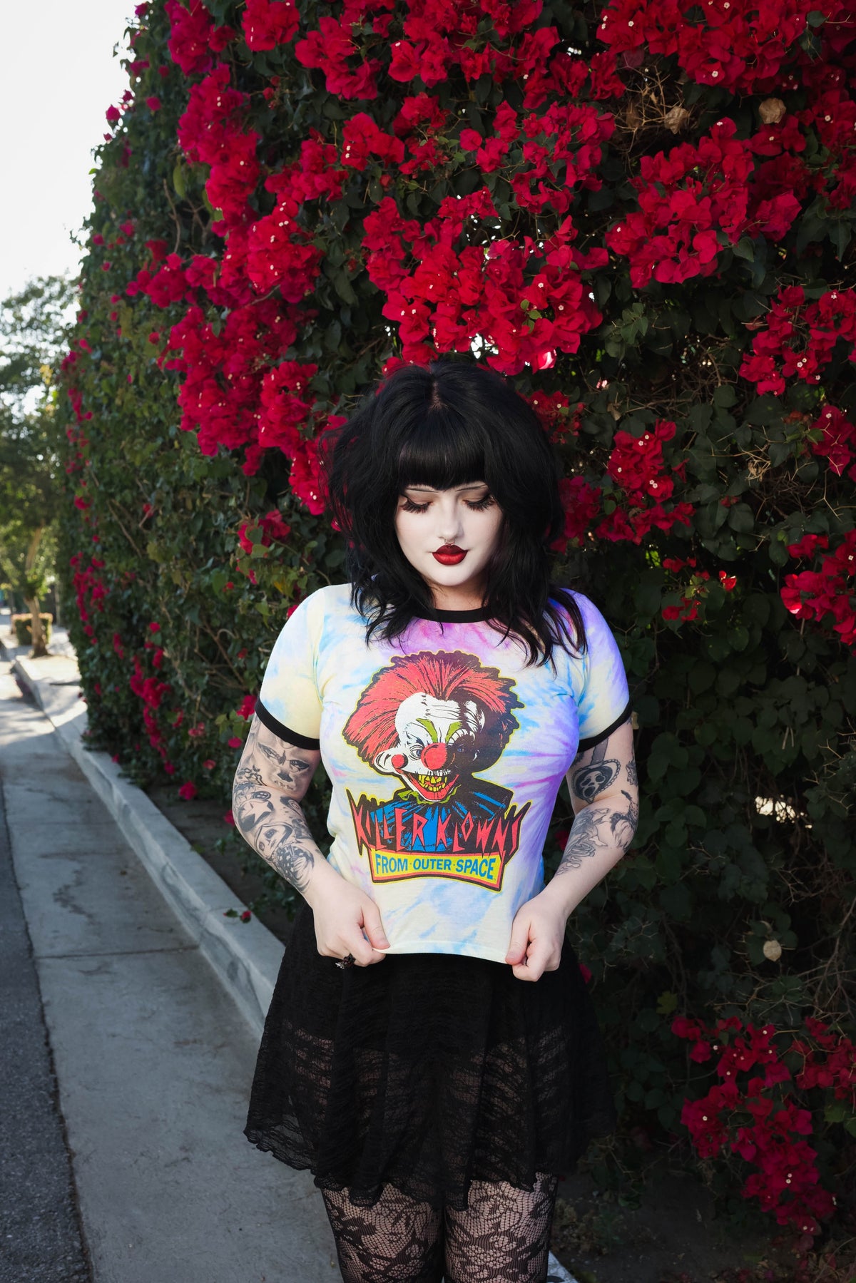Killer Klowns from Outer Space Tie-Dye Ringer Tee